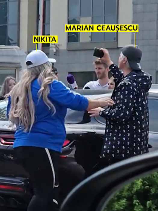 Evenimentul a avut loc la Curtea de Apel București, unde Nikita a venit să-i "protejeze" pe frații Tate (Foto: captură video)