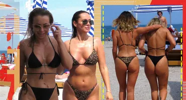”Războiul” fundulețelor-sexy pe plaja din Mamaia