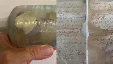 Un bilet din urmă cu 109 ani a fost descoperit într-o sticlă, pe o plajă din Australia. Ce scria în el