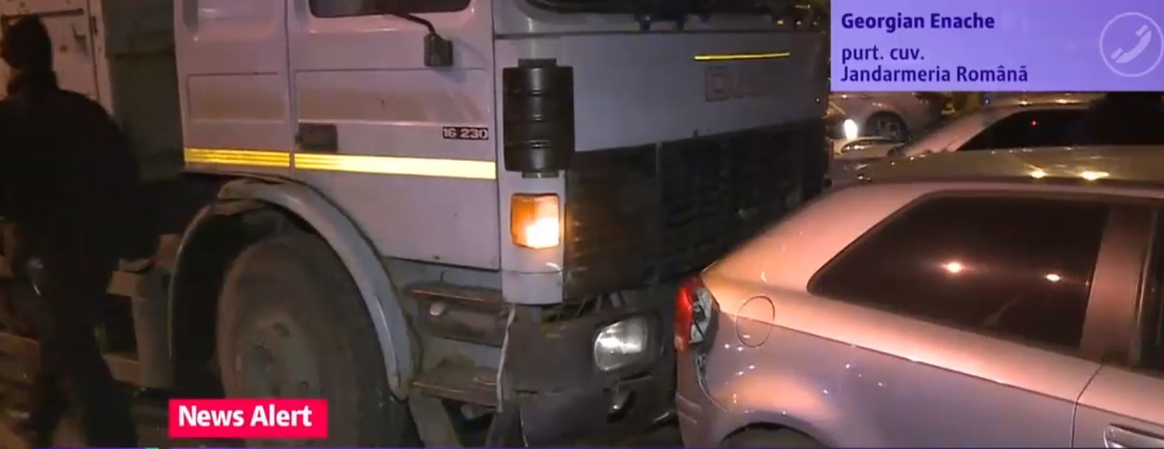Autorul carambolului de luni din Capitală este un jandarm beat! A fost deschis dosar penal