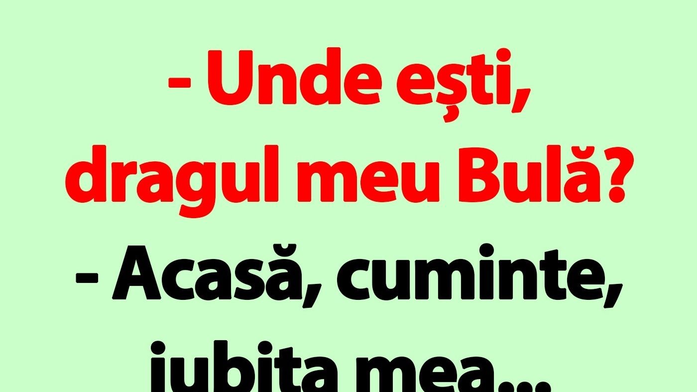 BANC | "Unde ești, dragul meu Bulă?"