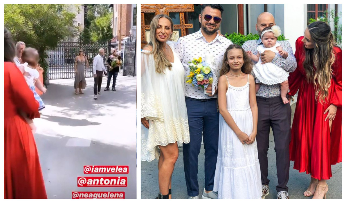 Matteo și partenera lui de viață, Elena Neagu, au botezat-o ieri pe Mia, iar printre invitați s-au numărat Antonia și Alex Velea © Instagram Stories / Facebook