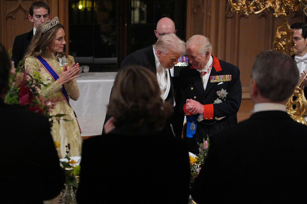 Președintele Americii, Donald Trump și Regele Charles, la dineul regal