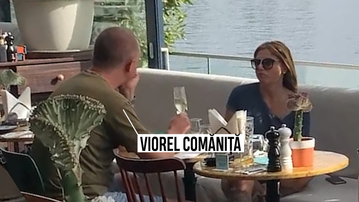 Fostul șef al Vămilor, la masă cu partenera, pe terasa Fratelli din Herăstrău