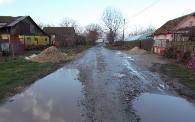 Casa din stânga, locuinţa bunicilor lui Andrei Simion, adolescentul care i-a tăiat gâtul şoferului care l-a luat la ocazie. Sursa foto: adevarul.ro