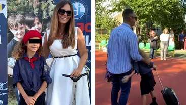 NU E O GLUMĂ! Cât costă ghiozdanul pe care fiica Cristinei Șișcanu și a lui Mădălin Ionescu l-a purtat în prima zi de școală