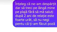 BANC | Înțeleg că ne-am despărțit, dar să treci pe lângă mine, pe plajă, e foarte urât!
