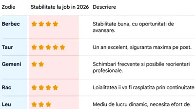Zodia care va fi concediată în 2026. Ce stabilitate ai la job, în funcție de zodia ta. Tabel complet