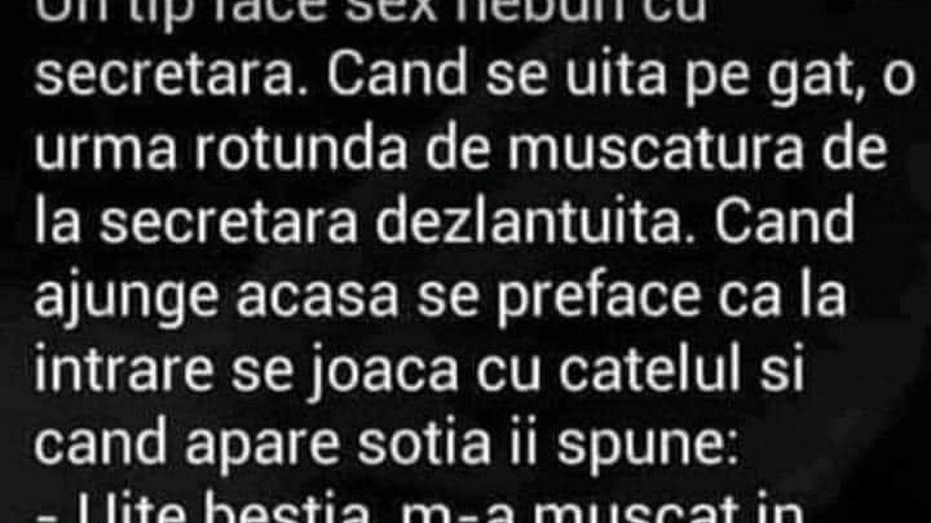 BANC | Un tip face amor nebun cu secretara. Când se uită pe gât, vede o urmă de mușcătură de la secretara dezlănțuită