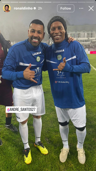 Ronaldihno a jucat un meci demonstrativ la Iași/ sursă foto: Instagram