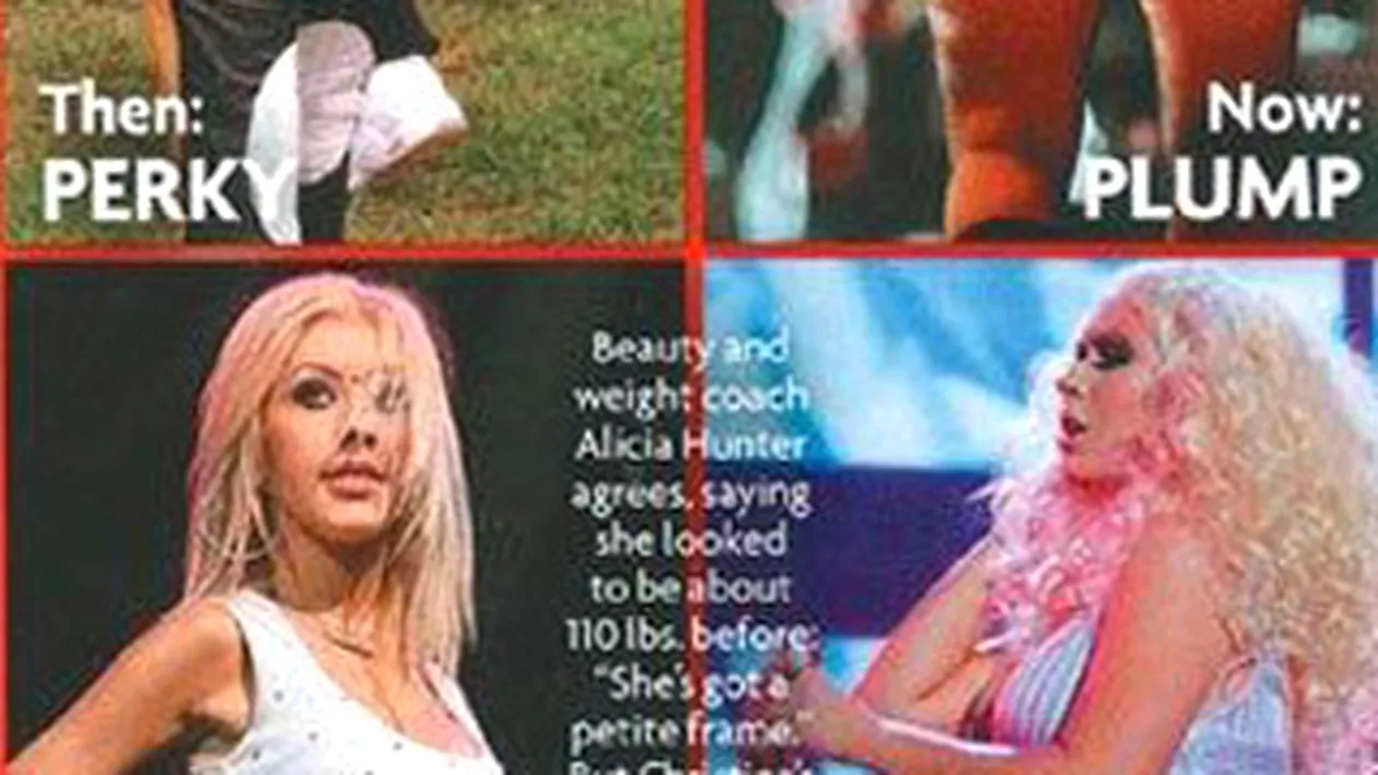 IMAGINI SOCANTE! Cum arata Christina Aguilera acum 10 ani si cum a ajuns sa aiba peste 80 de kilograme!