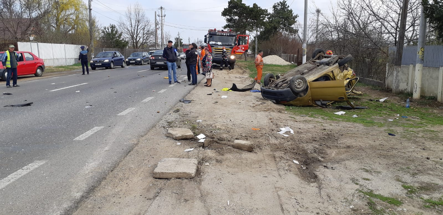 Traficul a fost blocat în zona producerii accidentului