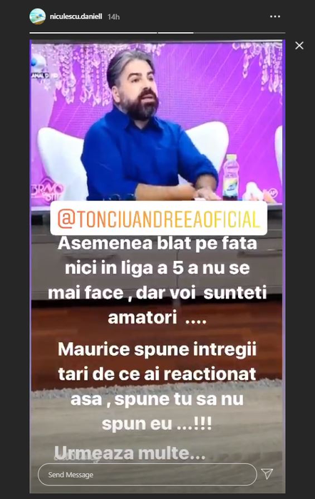 Daniel Niculescu l-a atacat pe Maurice Munteanu și s-a plâns la Bravo, ai stil! Gestul făcut de Andreea Tonciu după ce soțul ei l-a avertizat pe jurat să spună adevărul despre Alexandra Ungureanu