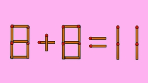 Test de inteligență | Mutați un singur chibrit, pentru a corecta 8 + 8 = 11