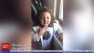 Fetiță de 5 ani din Bacău, în lacrimi că nu poate vota