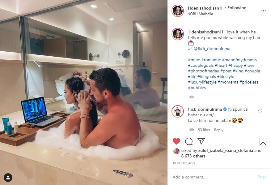 Denisa Hodișan și iubitul ei, fotografiați complet dezbrăcați în cadă! Dezvăluirea intimă făcută despre Flick, după ce s-a testat de coronavirus