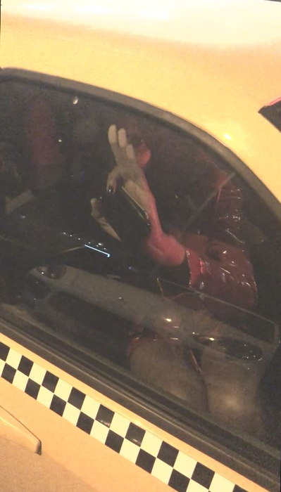 Laurette este gata să plece cu taxiul