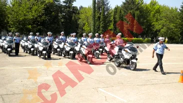 Motociclistii politiei au luat lectii