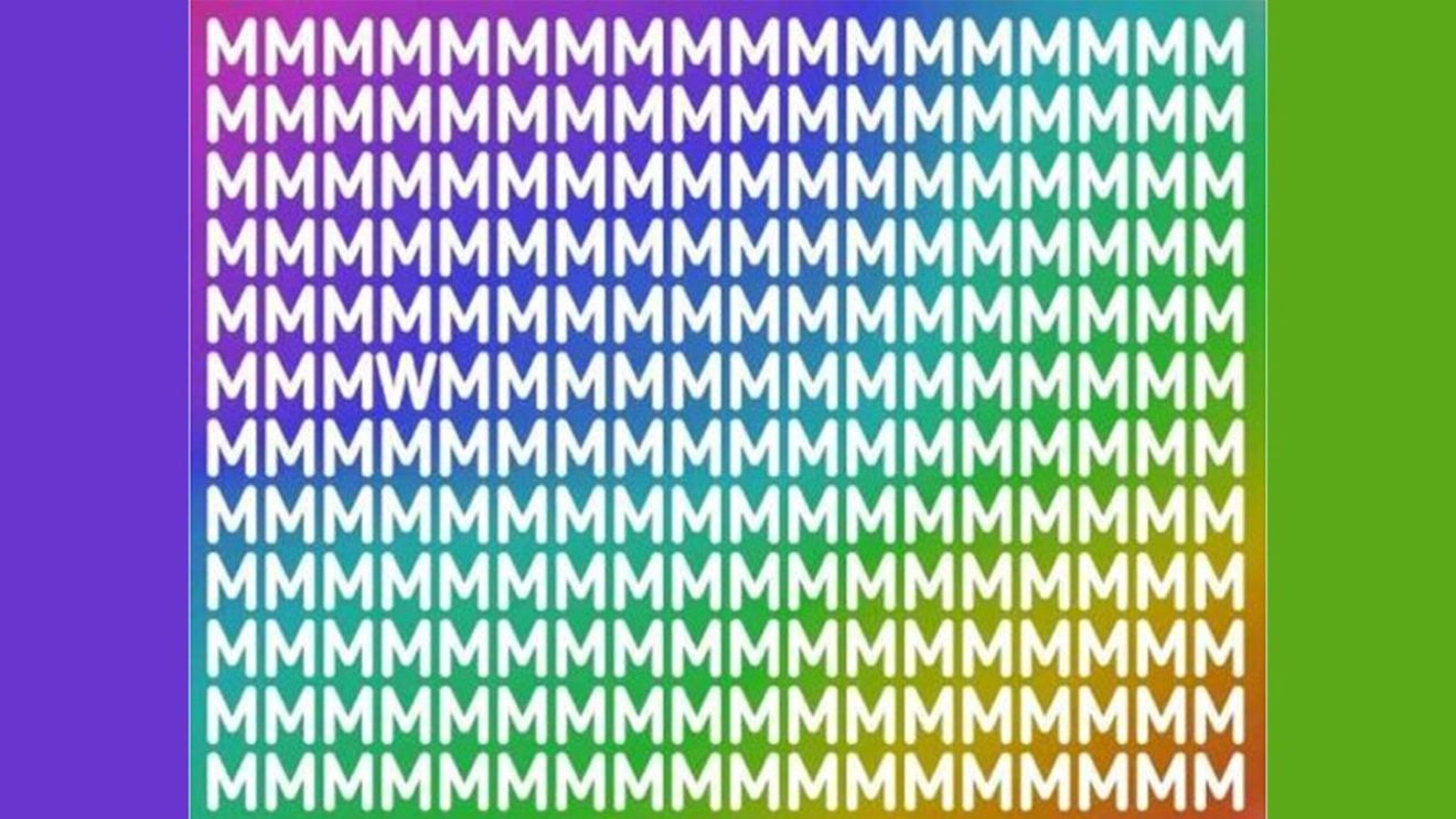 Test de perspicacitate | Găsiți litera "W" ascunsă printre "M"-uri!