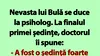 BANC | Bulă, Bubulina și psihologul