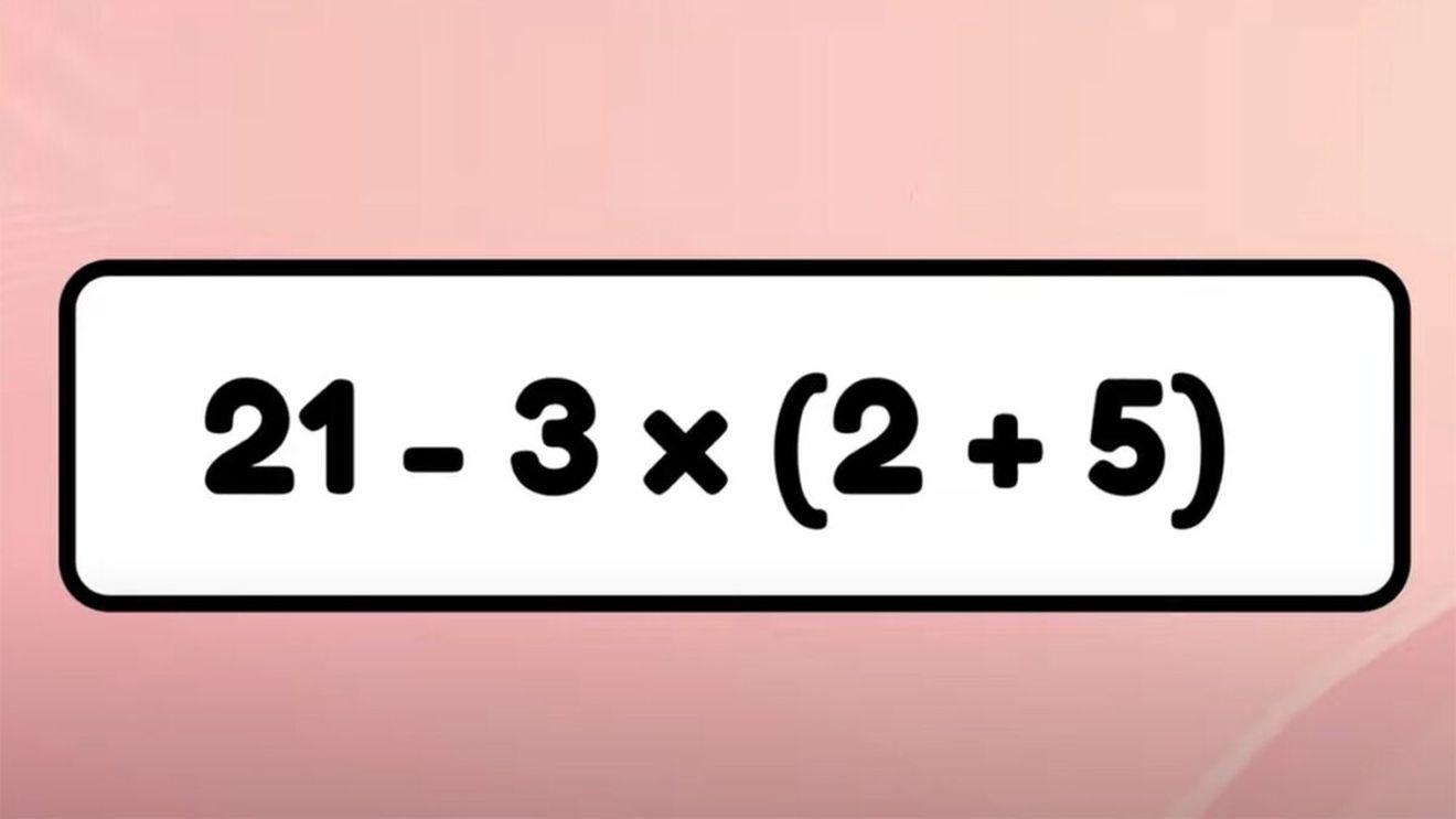 Test IQ la care mulți greșesc | Cât fac 21-3x(2+5)=?