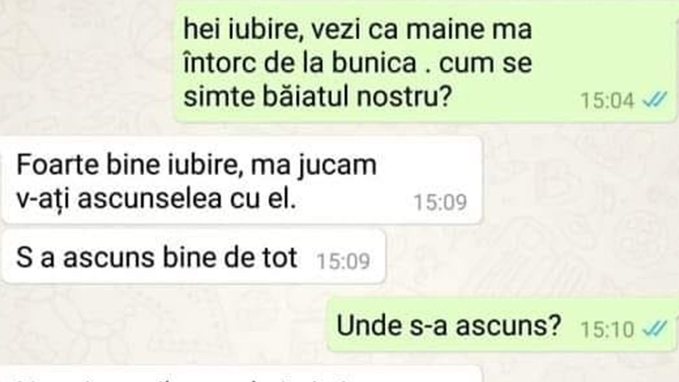 Bancul de weekend | "Iubire, vezi că mâine mă întorc de la bunica"