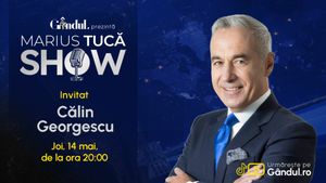 Marius Tucă Show începe joi, 14 mai, de la ora 20.00, live pe Gândul. Invitat: Călin Georgescu