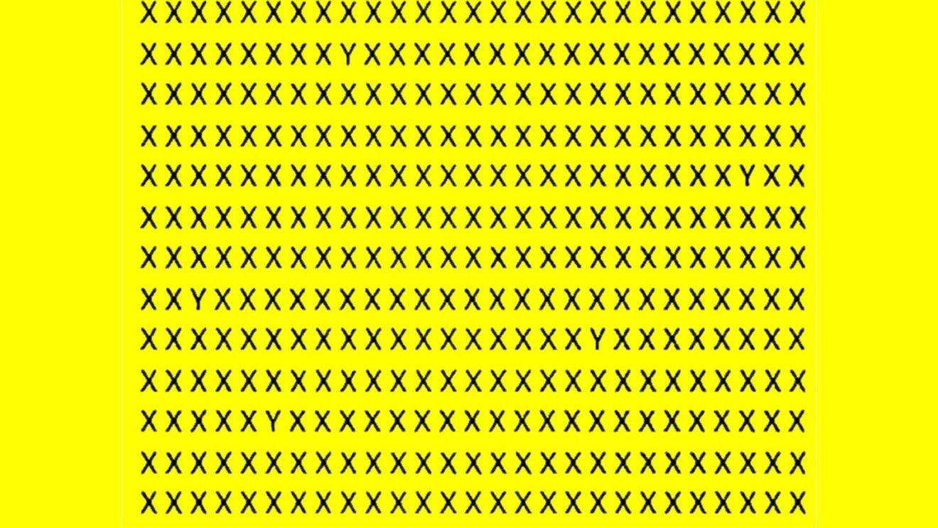Test de inteligență | Depistați 5 "Y"-uri în maximum 7 secunde!