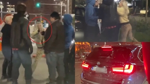 Scandal cu pumni în trafic, la Piața Victoriei! O blondină cu BMW X5 s-a năpustit asupra unui bărbat. Ce a urmat