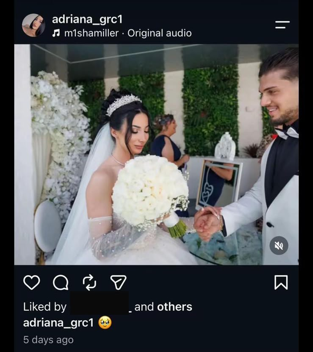 Imagini de la nunta Adrianei cu Alberto/ sursă foto: Instagram