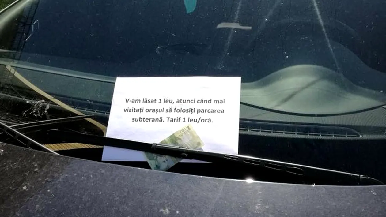 FOTO. Ce mesaj a primit un șofer fără bun simț, care și-a parcat mașina pe locul altcuiva. Conducătorul auto a primit și un “bonus”