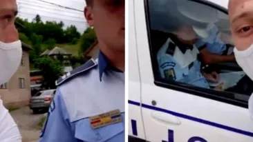 Polițiști care nu purtau mască, filmați de un tânăr. A fost încătușat și amendat