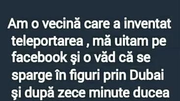 Bancul începutului de lună | Vecina care a inventat teleportarea