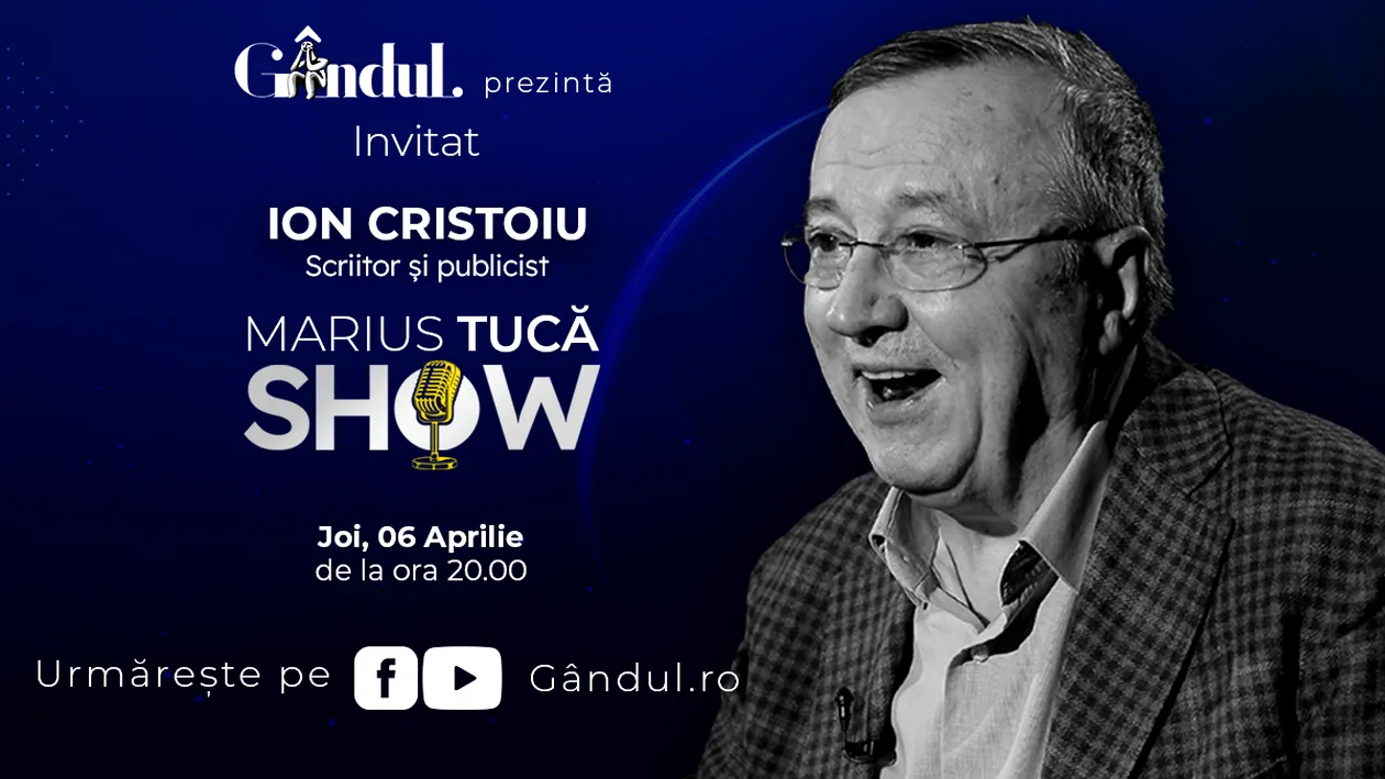 Marius Tucă Show începe joi, 6 aprilie, de la ora 20.00, live pe gândul.ro