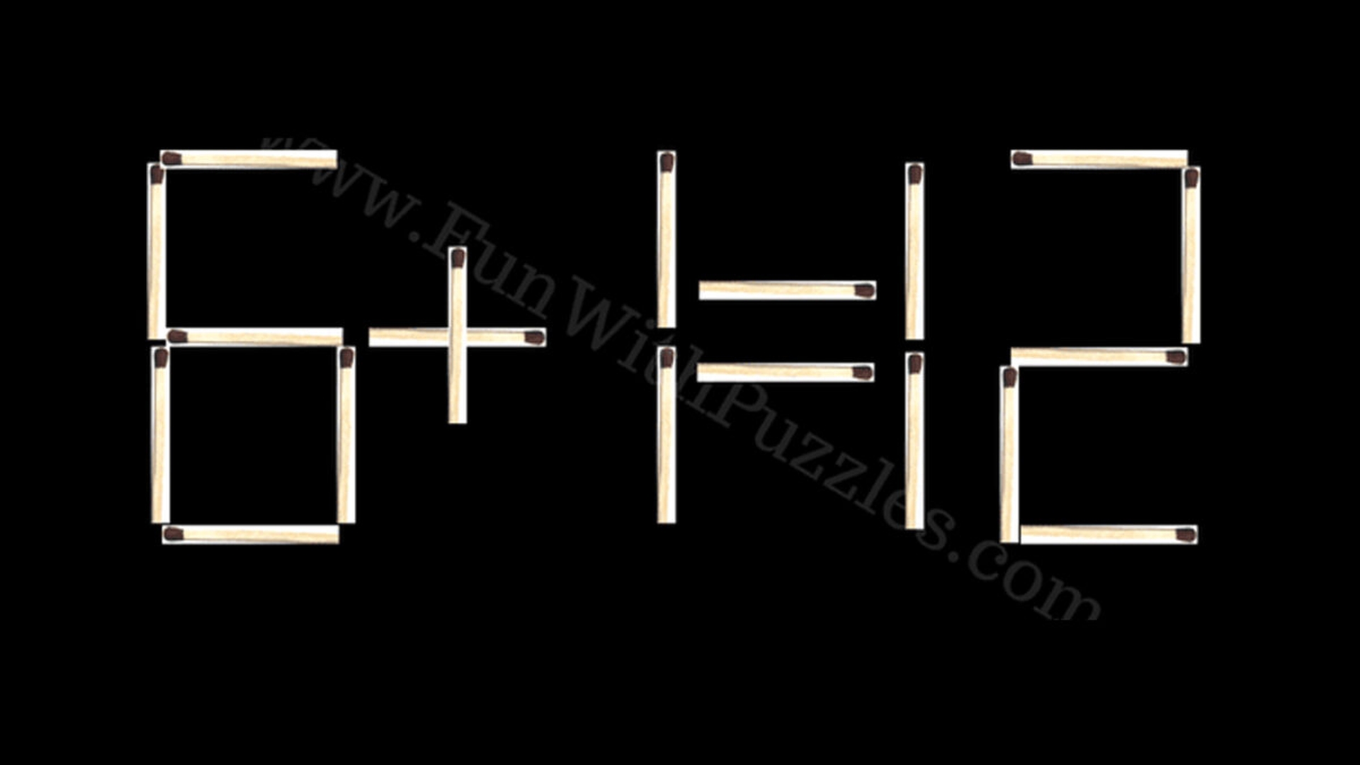 Test de inteligență cu chibrituri | Mutați un băț pentru a corecta egalitatea 6+1=12