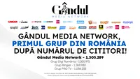 Gândul Media Network, cel mai citit grup de presă din România!