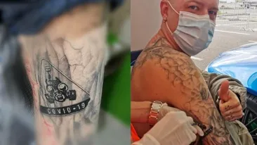 Un bărbat din Oradea și-a tatuat „COVID-19” pe braț, apoi a cerut să fie vaccinat chiar în dreptul tatuajului
