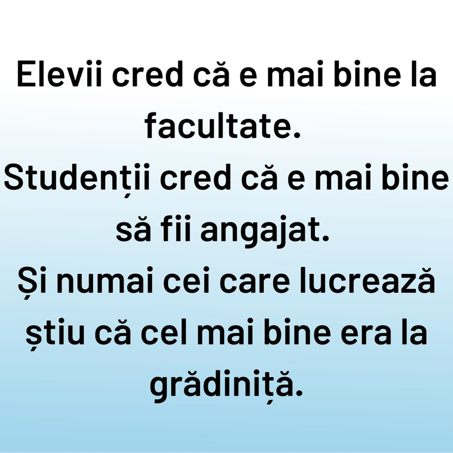 BANCUL ZILEI | Diferența dintre elevi, studenți și salariați