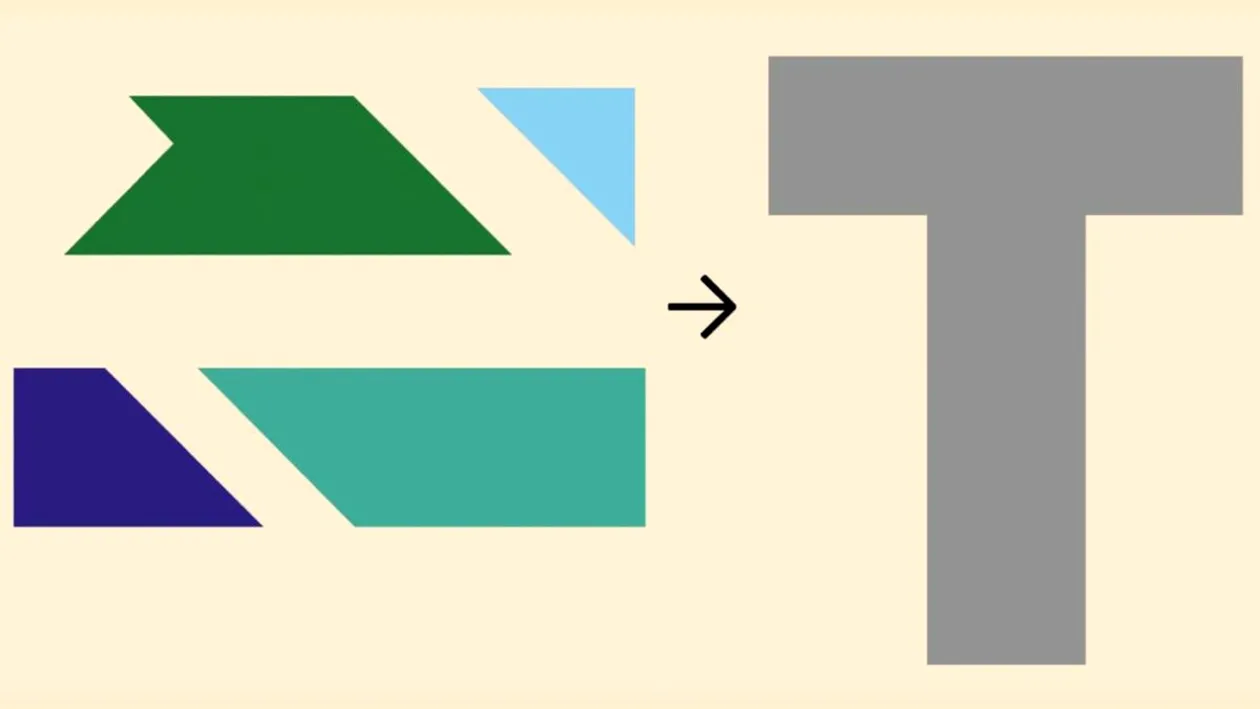 Test IQ | Numai geniile adevărate știu să rezolve puzzle-ul: cum se umple 'T'?