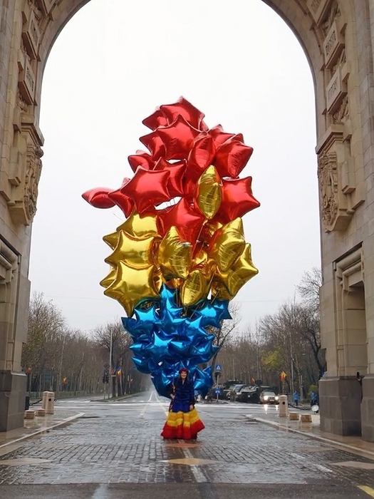 Apariţia Vioricăi Oborceanu la parada de 1 Decembrie. Foto: Instagram