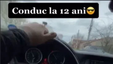 Imagini șocante pe TikTok. Minor de 12 ani, filmat în timp ce conduce pe șosea
