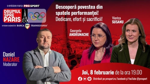 Fostele mari canotoare Georgeta Andrunache și Viorica Susanu sunt invitatele emisiunii ,,Drumul spre Paris’’ de joi, 8 februarie, de la ora 19:00