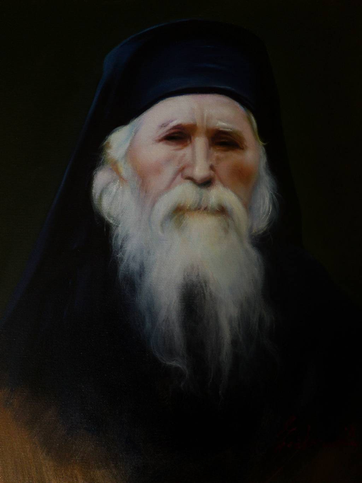 Portretul părintelui Ilie Cleopa, realizat de Nelu Grădeanu