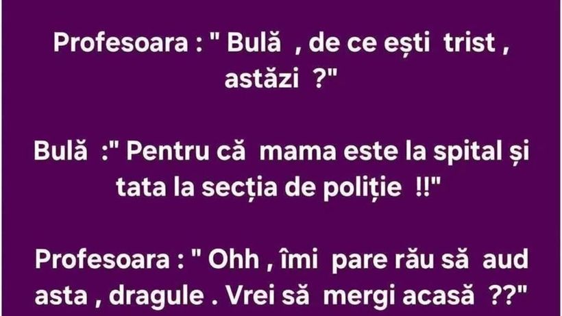 BANC | „Bulă, de ce ești așa trist astăzi?”