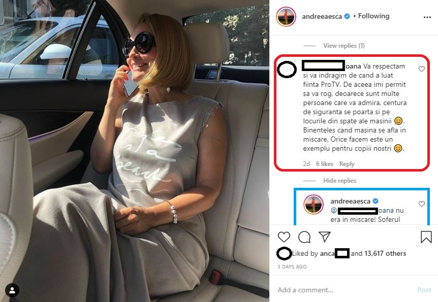 Andreea Esca a fost criticată dur de fani. Detaliul “de neiertat” apărut într-o poză i-a scos din minți pe unii dintre internauți