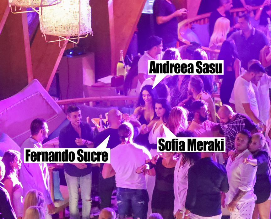 Sofia a petrecut în NUBA alături de prietena ei Andreea Sasu și de faimosul Fernando Sucre din ”Prison Break”