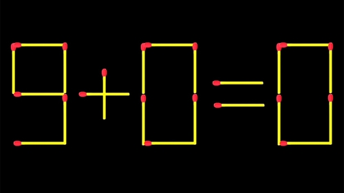 Test de inteligență | Mutați un singur chibrit pentru a corecta 9 + 0 = 0
