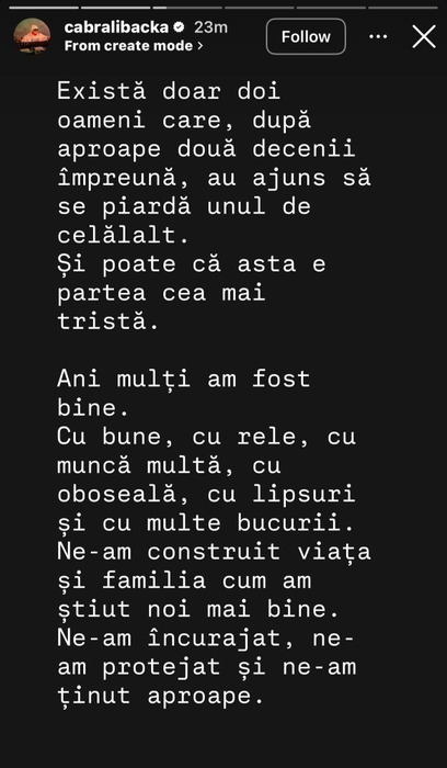 Cabral Ibacka a confirmat divorțul de Andreea! Primele declarații: ”Doi oameni care au ajuns să se piardă unul de celălalt”