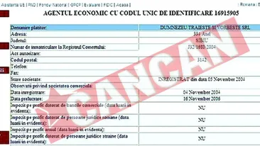 Dumnezeu traieste si vorbeste, un SRL falit