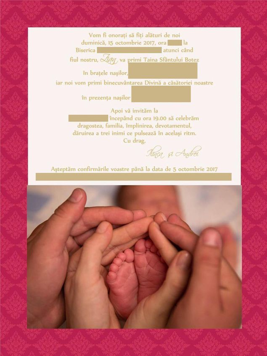 Aşa arată invitaţia
